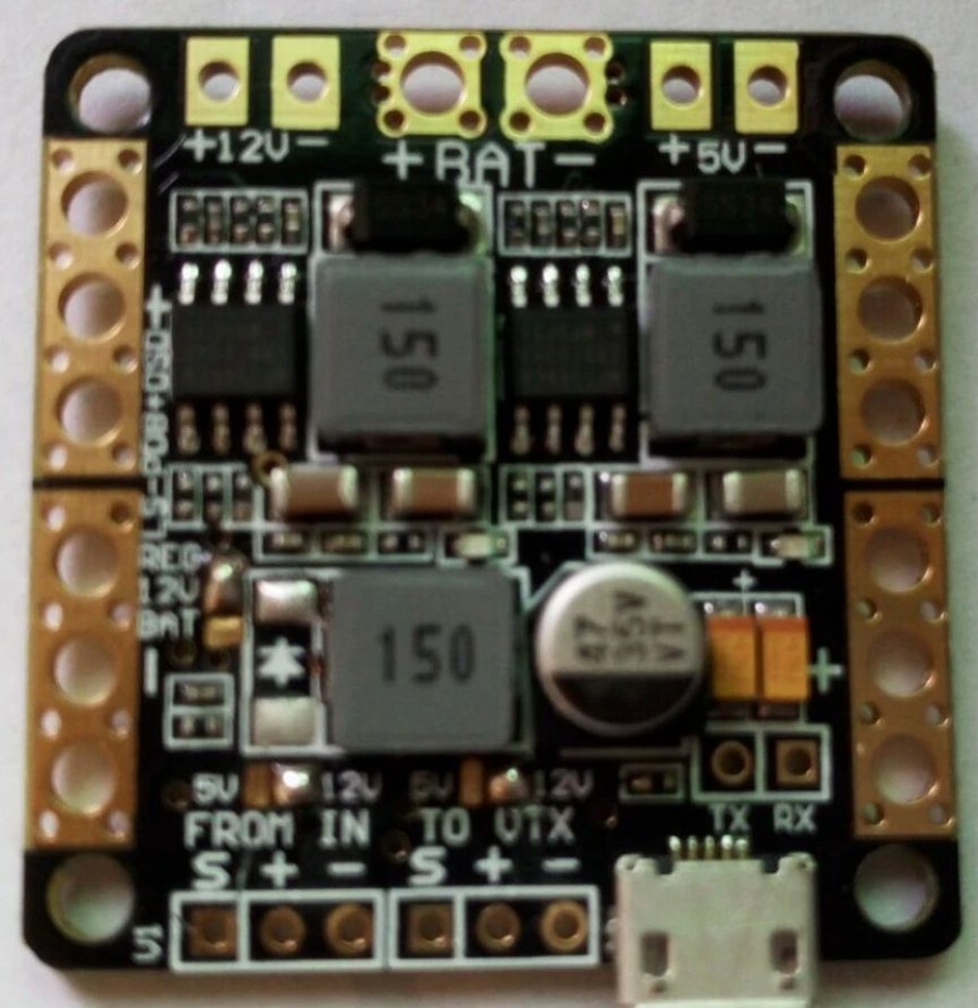 Multirotors * | Pdb With 5V/12V Bec Plus Lc Filter Plus Osd