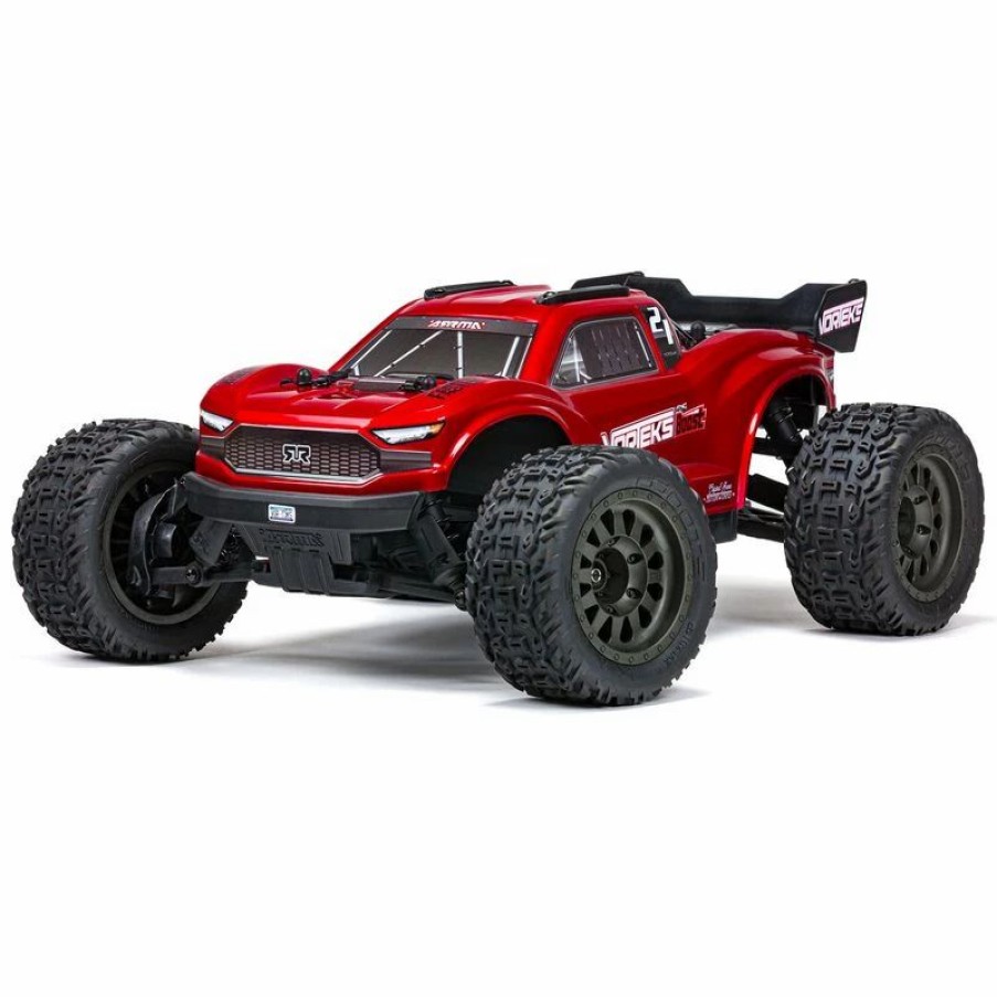 Cars, Trucks, Boats * | Arrma 1/10 Vorteks 4X2 Boost Mega 550 Brushed Stadium Truck Rtr, Red