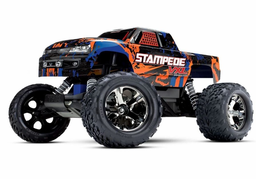 Cars, Trucks, Boats * | Traxxas Stampede Vxl 1/10 Rtr 2Wd Monster Truck Orange (No Battery/Charger)