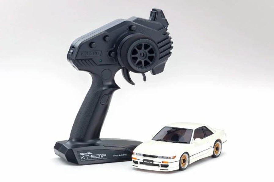 Cars, Trucks, Boats * | Kyosho 32622Pw Mini-Z Awd Ma-020 Nissan Silvia K'S (S13) Readyset With Aero Pearl White