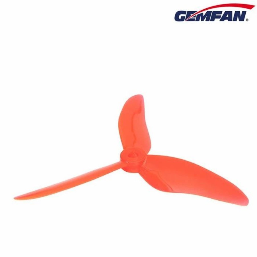 Multirotors * | Gemfan Hurricane 51499 Durable 3 Blade Propeller Clear Red