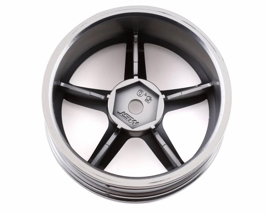 Cars, Trucks, Boats * | Mst 5 Spoke Wheel Set (Flat Silver) (4) (5Mm Offset) W/12Mm Hex