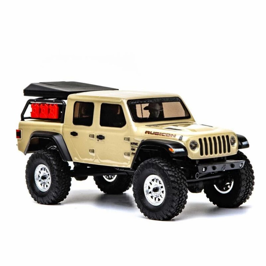 Cars, Trucks, Boats * | Axial Racing 1/24 Scx24 Jeep Jt Gladiator 4Wd Rock Crawler Brushed Rtr, Beige