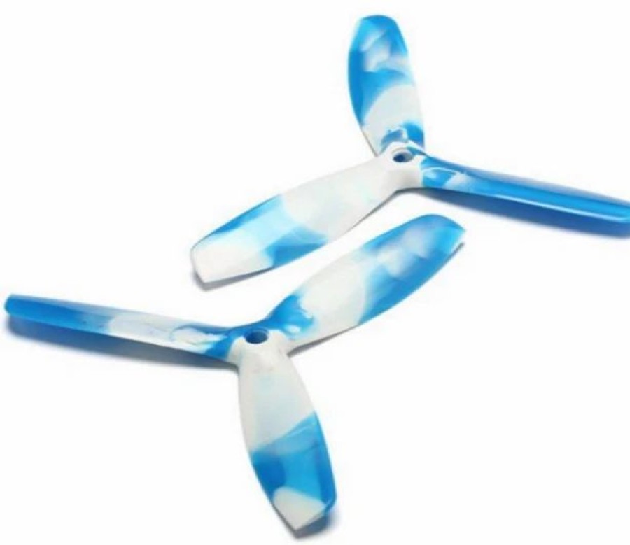 Multirotors * | Dys 5050 3-Blade Multicolor Props (Cw/Ccw) 1 Pair (White Blue)