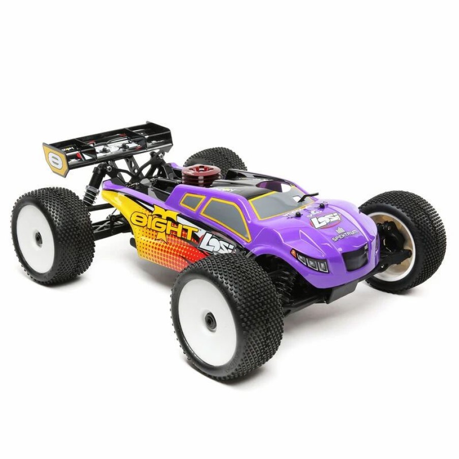 Cars, Trucks, Boats * | Losi 1/8 8Ight-T 4Wd Truggy Nitro Rtr, Purple/Yellow