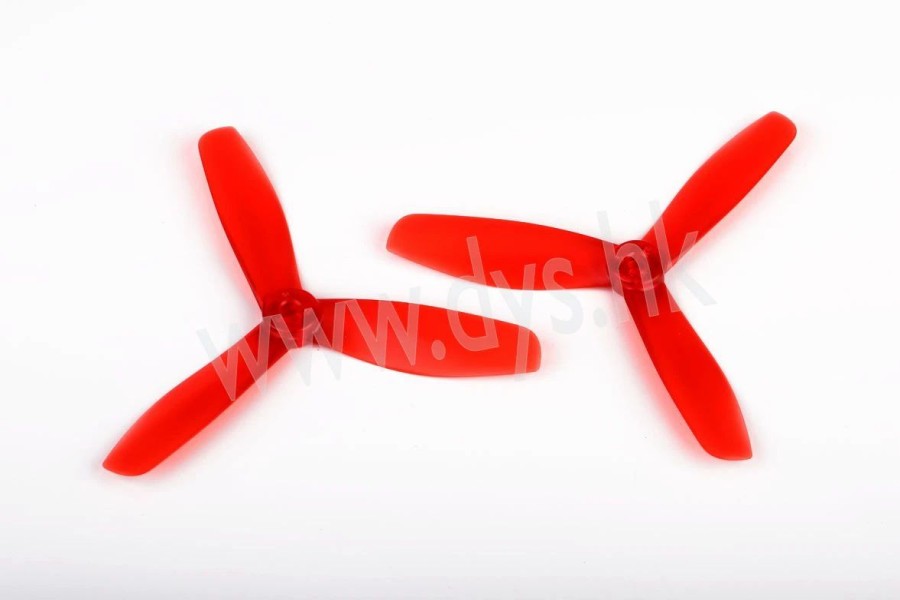 Multirotors * | Dys 5045 3-Blade Translucent Props (Cw/Ccw) 1 Pair (Red)