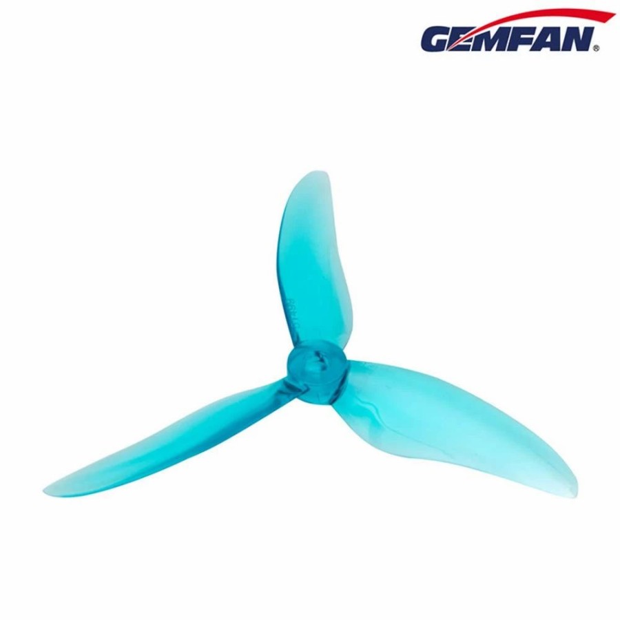 Multirotors * | Gemfan Hurricane 51499 Durable 3 Blade Propeller Clear Blue