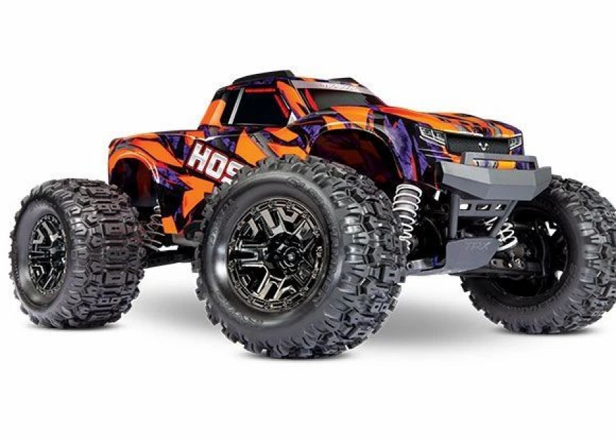 Cars, Trucks, Boats * | Traxxas Hoss 4X4 Vxl Rtr Orange/Purple 1/10 Scale 4Wd Brushless